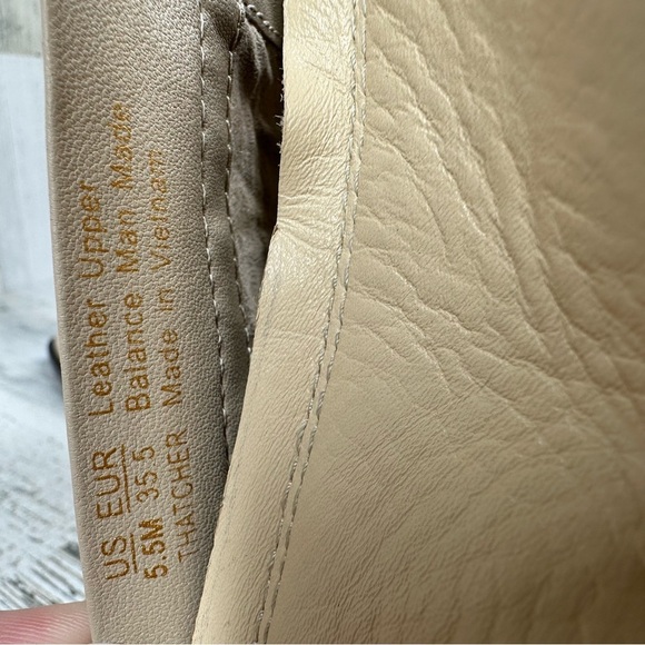 Sam Edelman Women's Thatcher Beige Leather Square Toe Ankle Boots #1076 - Picture 8 of 10